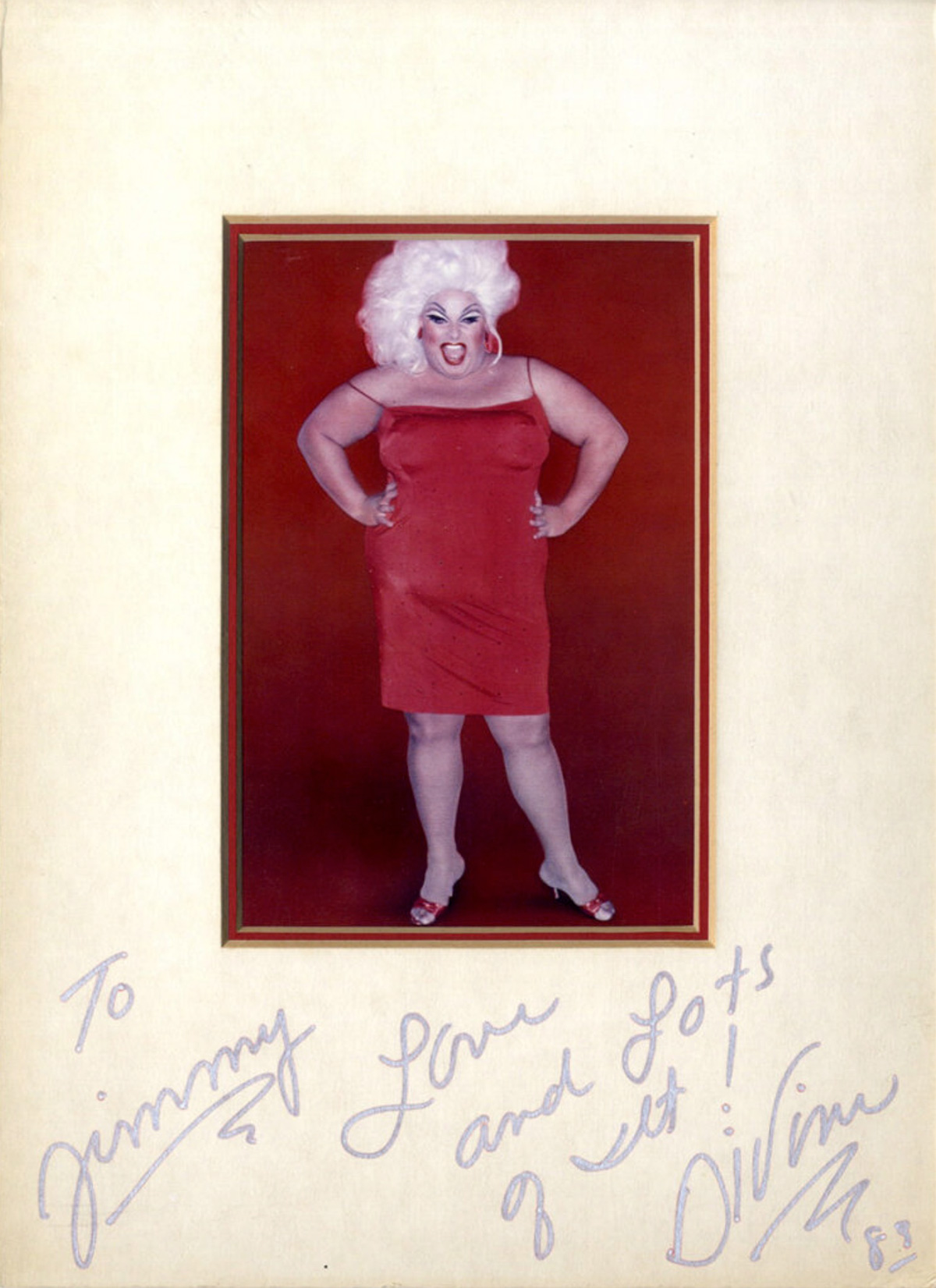 Divine (1987) Inscribed Color Portrait | Walter Film