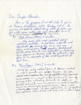 ED EMSHWILLER (ca. 1980) Signed letter