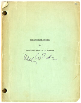 FORTUNE COOKIE, THE (1966) Signed film script by Billy Wilder and I.A.L. Diamond