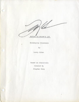 RETURN TO SALEM'S LOT, A (1987) Larry Cohen-signed archive