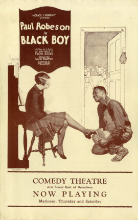 PAUL ROBESON | BLACK BOY (1926) Theatre flyer