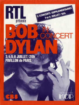 BOB DYLAN IN CONCERT (1978) French mini-poster