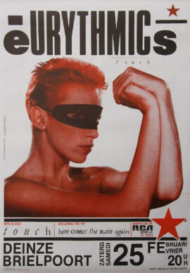EURYTHMICS - TOUCH (1983) Belgian concert poster