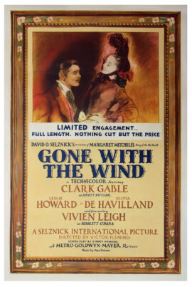 GONE WITH THE WIND (1941) One sheet poster by Armando Seguso