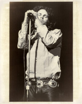JIM MORRISON PERFORMING ONSTAGE (1968) Photo by Mike Barich