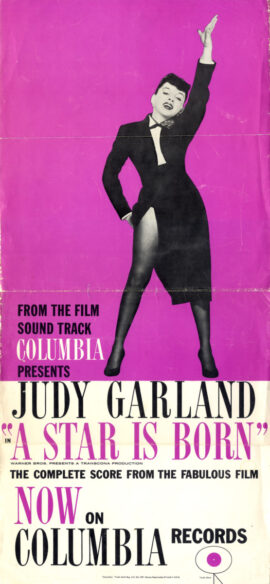 JUDY GARLAND | A STAR IS BORN (1954) Record store display poster