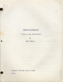 LIFE ON THE MISSISSIPPI (ca. 1956) TV script adapted by Willam Robert Yates; Mark Twain (source)