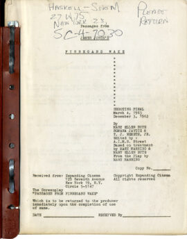 James Joyce (source) PASSAGES FROM JAMES JOYCE'S FINNEGANS WAKE (1963) Final Shooting script