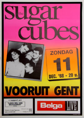 SUGARCUBES (1988) Belgian concert poster