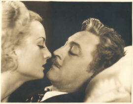 TWENTIETH CENTURY (1934) Lombard and Barrymore close-up photo