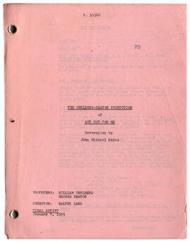 BUT NOT FOR ME (Jan 8, 1959) Final Script by John Michael Hayes