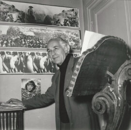 ABEL GANCE ADMIRES HIS FILM “NAPOLEON” (ca. 1950) French photo