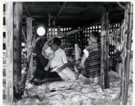 NICHOLAS RAY DIRECTING | WIND ACROSS THE EVERGLADES (1958) BTS photo