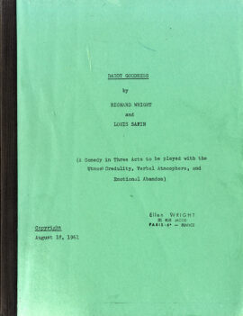 DADDY GOODNESS A Comedy in Three Acts (1985) Theatre script