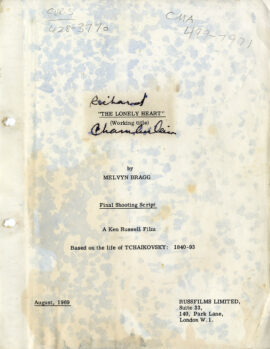 MUSIC LOVERS, THE (1969) Final shooting script