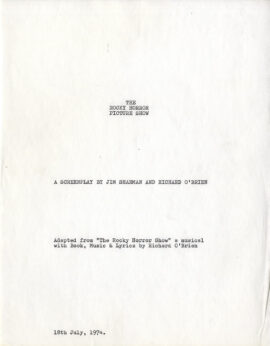 THE ROCKY HORROR PICTURE SHOW (Jul 18, 1974) Film script
