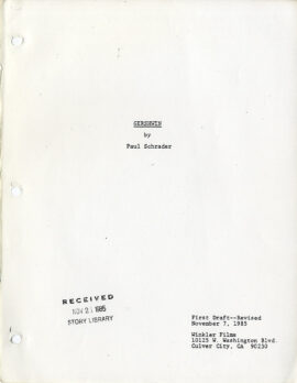 Paul Schrader/John Guare (screenplays), Martin Scorsese (director) GERSHWIN (1985; 1993) Set of 2 film scripts