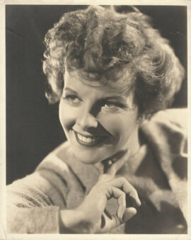 KATHARINE HEPBURN (ca. 1935) Smiling portrait by Ernest A. Bachrach