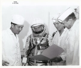 ASTRONAUT M. SCOTT CARPENTER SUITED-UP (1962) Official NASA publicity photo