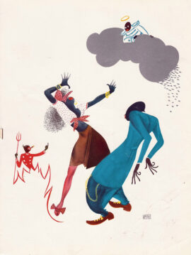 CABIN IN THE SKY (1942) Trade ad ft. artwork by Al Hirschfeld