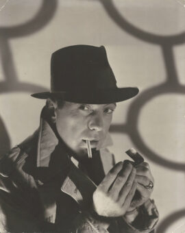 HUMPHREY BOGART WITH ICONIC TRENCH COAT, HAT AND CIGARETTE | CASABLANCA (1942) Oversized portrait