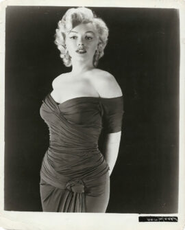 MARILYN MONROE WEARS FAMOUS PUBLICITY GOWN (1952) Photo