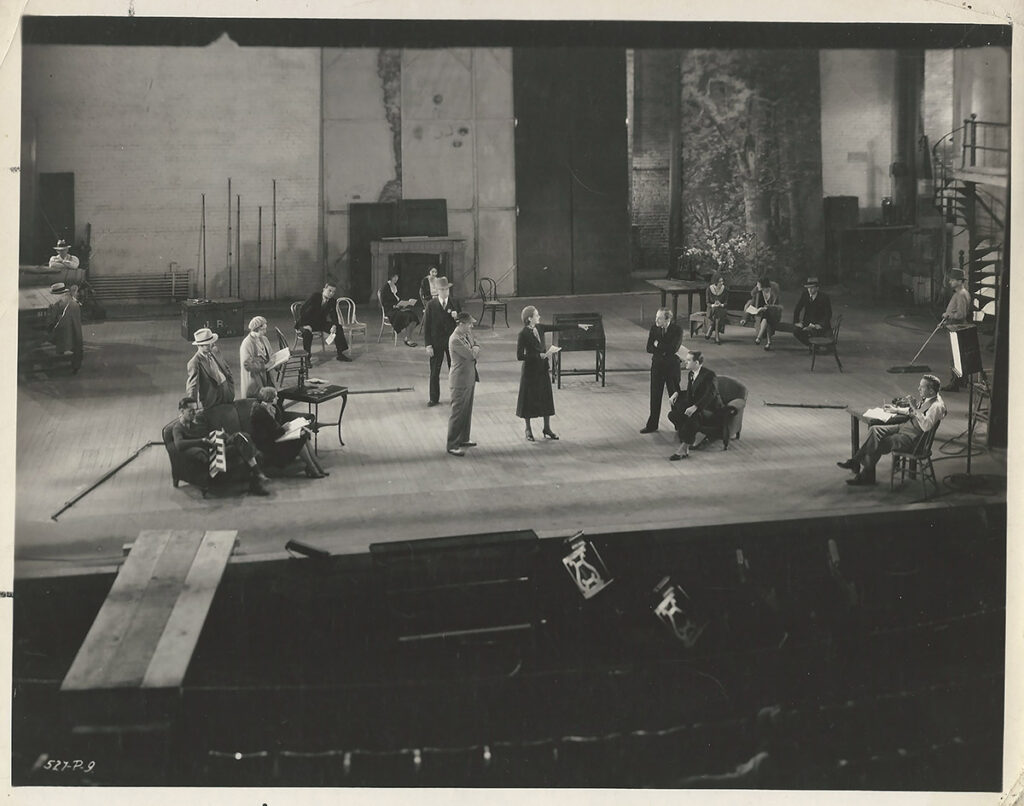 MARY ASTOR AND COMPANY STAGE REHEARSAL SCENE | WHITE SHOULDERS (1931) Photo