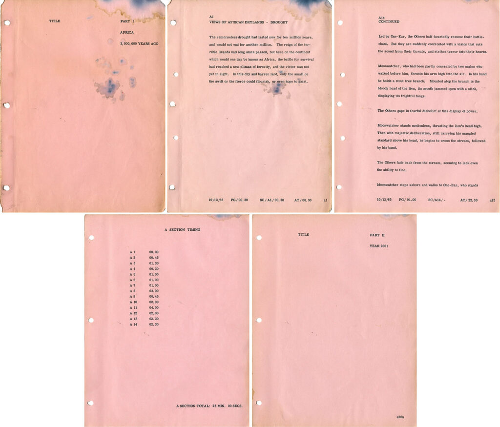 2001: A SPACE ODYSSEY (1965) Screenplay by Stanley Kubrick, Arthur C. Clarke - Image 2