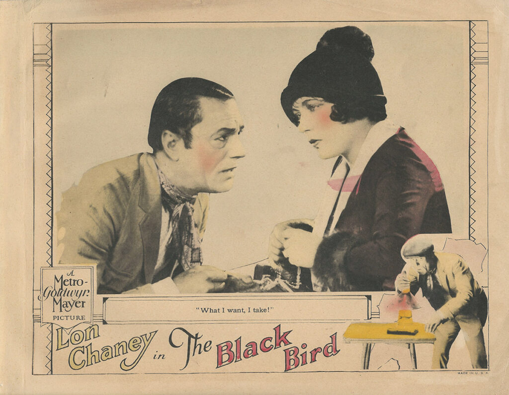 BLACKBIRD, THE (1926) Lobby card ft. Lon Chaney