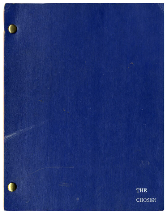 (Jewish American film) THE CHOSEN (Jul 25, 1980) Film script