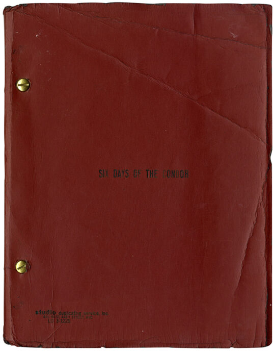 THREE DAYS OF THE CONDOR (Oct 10, 1974) Revised film script