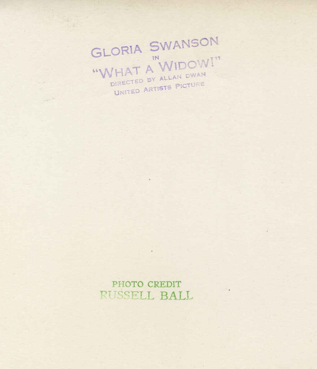 GLORIA SWANSON | WHAT A WIDOW! (1930) Oversized Art Deco portrait by Russell Ball - Image 2