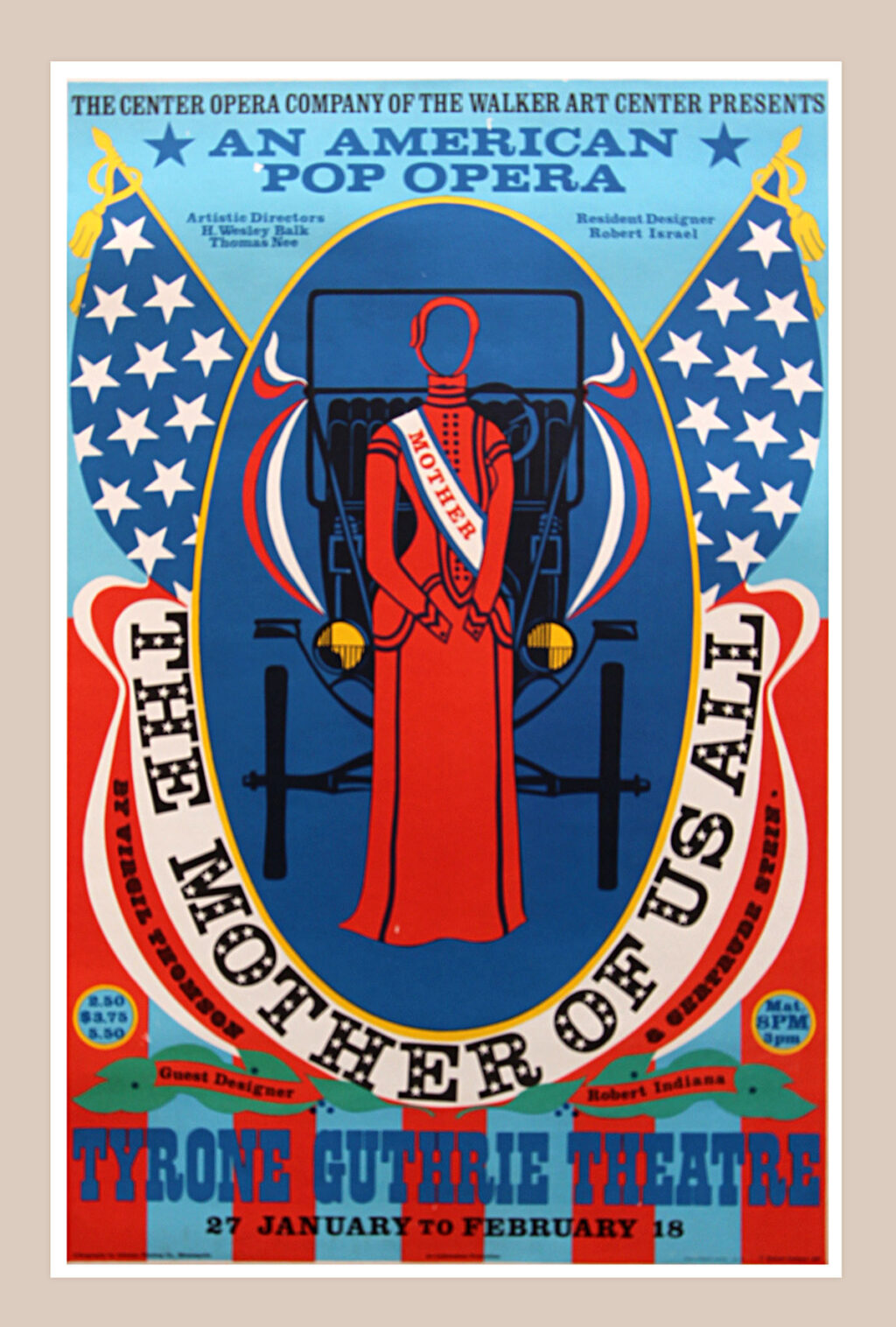 Gertrude Stein (libretto), Virgil Thompson (music) THE MOTHER OF US ALL [1967] Opera poster by Robert Indiana