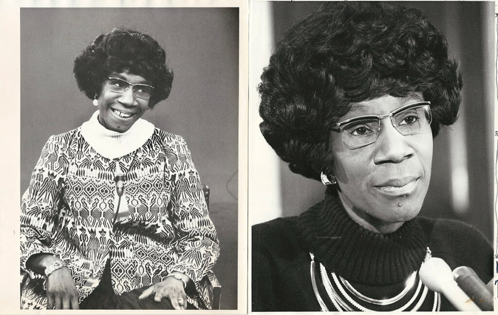 SHIRLEY CHISHOLM (1972) Set of 2 photos