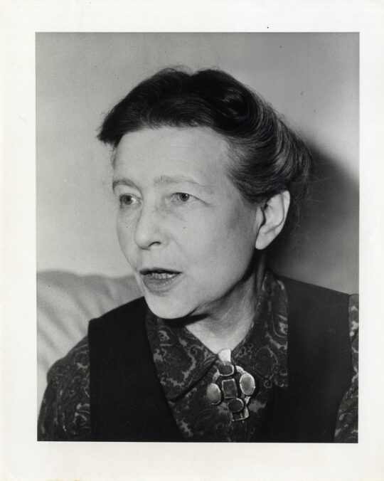 (Feminism) SIMONE DE BEAUVOIR [ca. 1960] Portrait