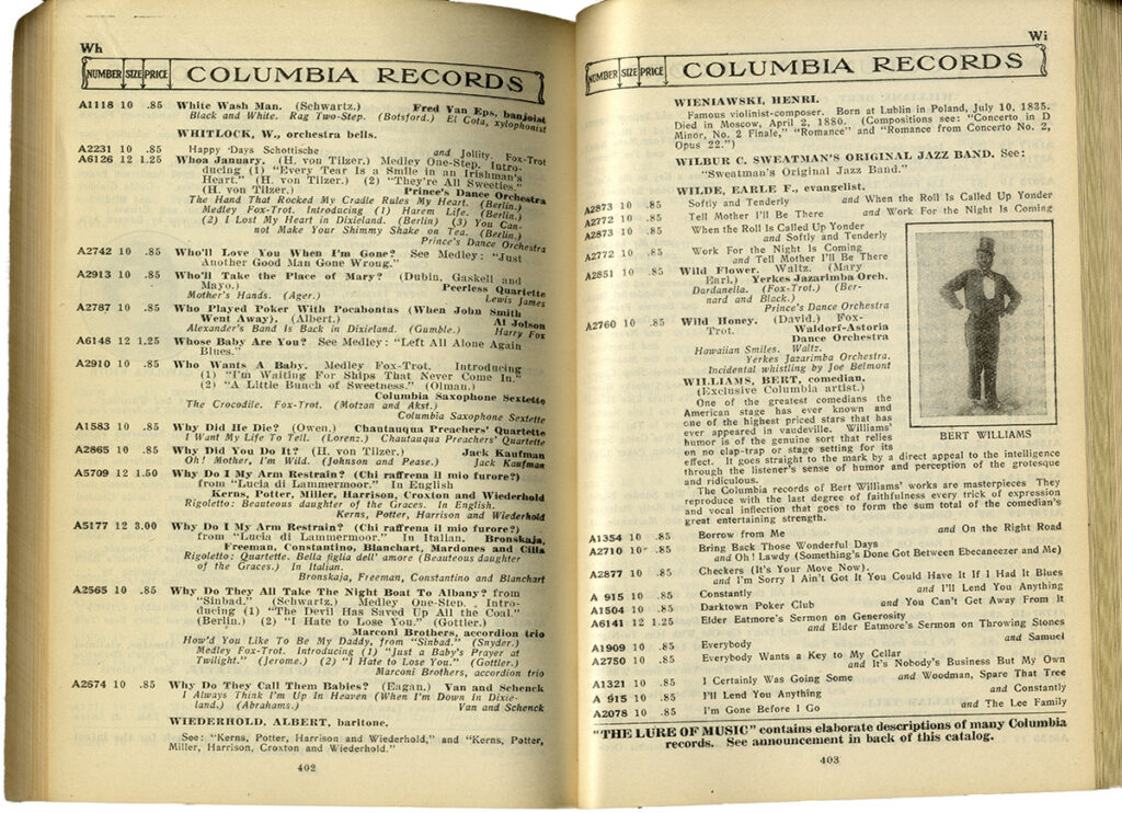 COLUMBIA RECORDS [CATALOG] (1921) Book - Image 2