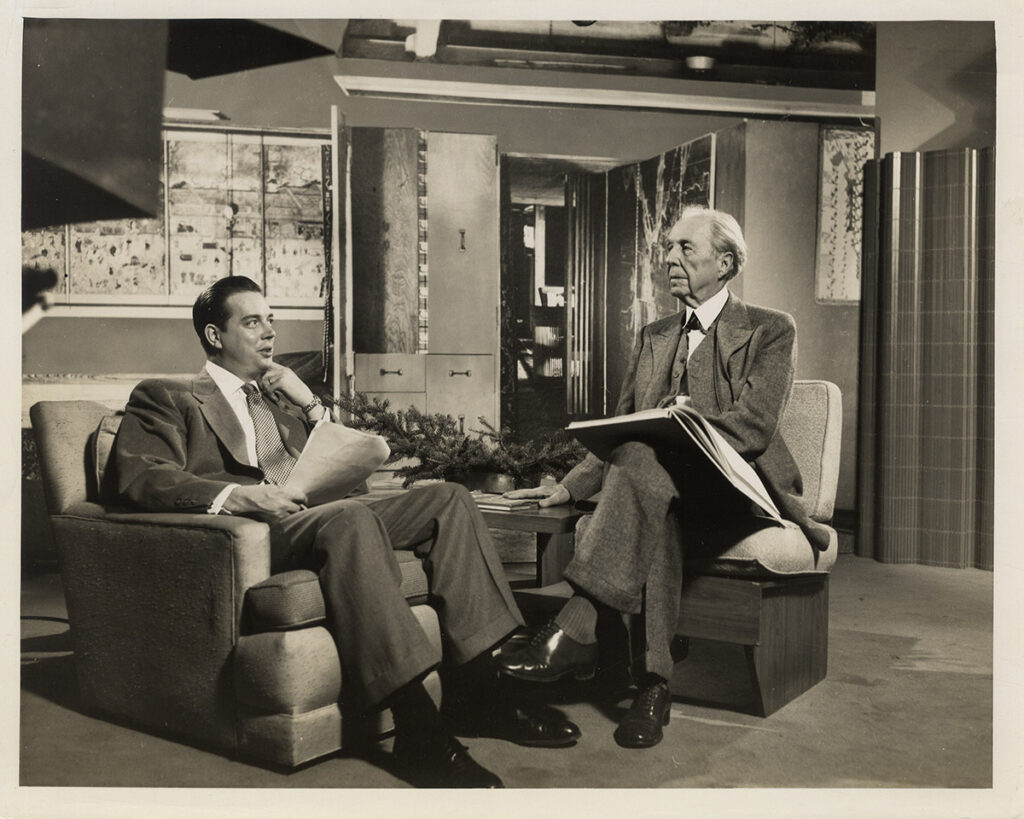 FRANK LLOYD WRIGHT (1953) Set of 2 TV photos - Image 2