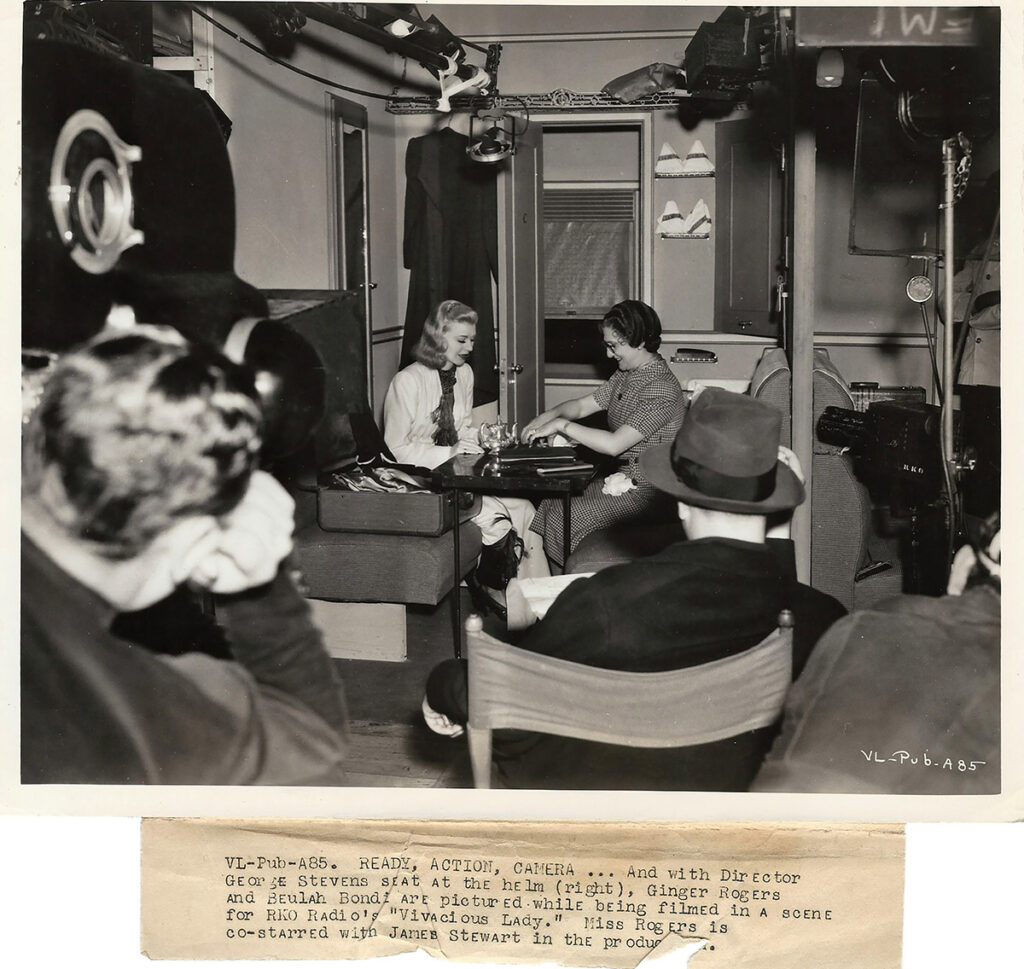 GEORGE STEVENS DIRECTING | VIVACIOUS LADY (1938) BTS photo