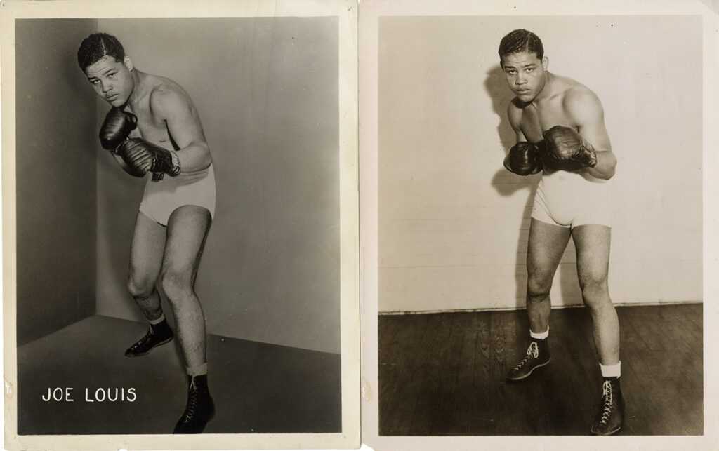 JOE LOUIS [1936] Set of 2 publicity photos