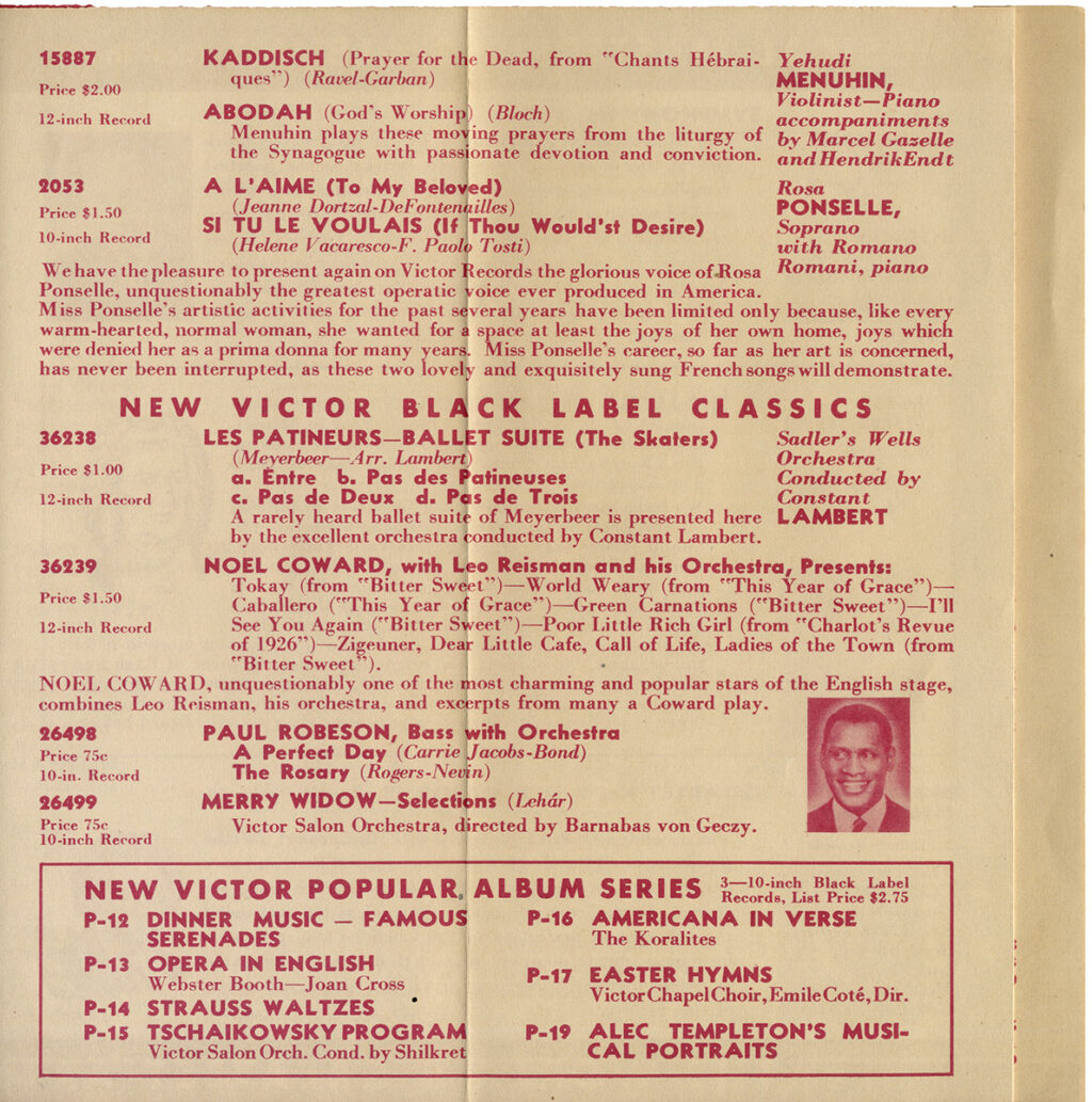 NEW VICTOR RECORDS (Apr 1940) Pamphlet - Image 2