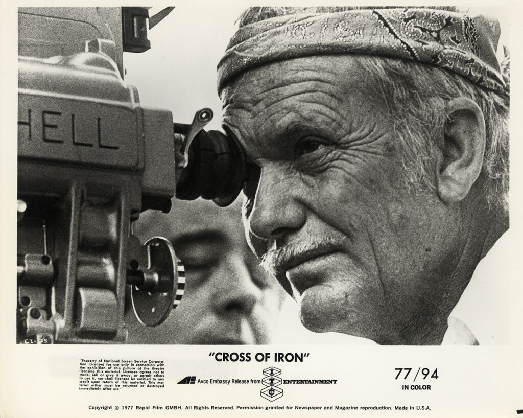 SAM PECKINPAH DIRECTING | CROSS OF IRON (1977) BTS photo
