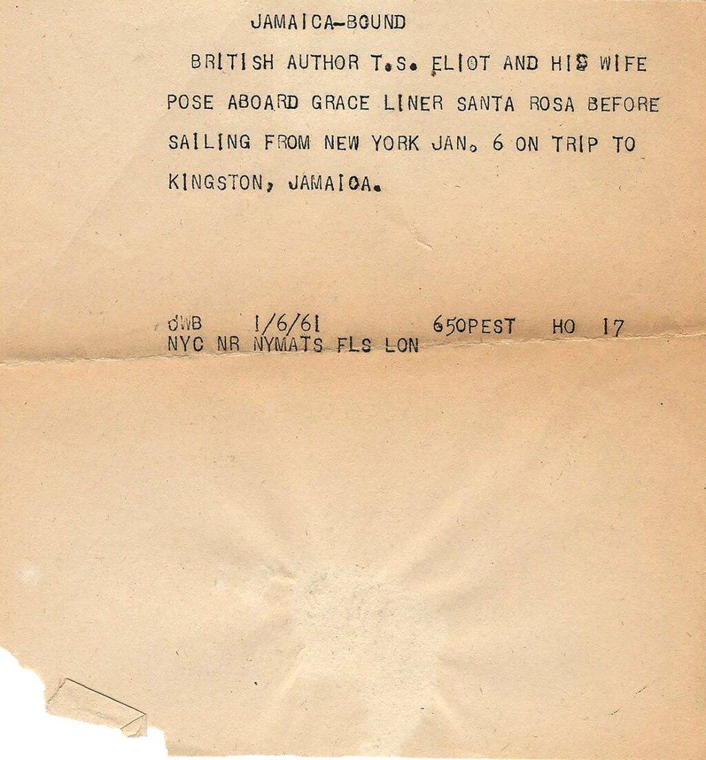 T. S. ELIOT (1950, 1961) Set of 2 photos - Image 3