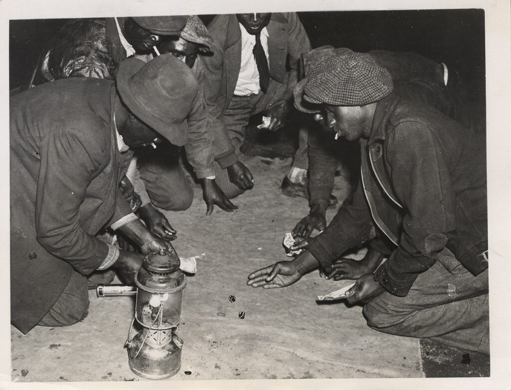 AFRICAN AMERICANS SHOOTING DICE (1938) Photo