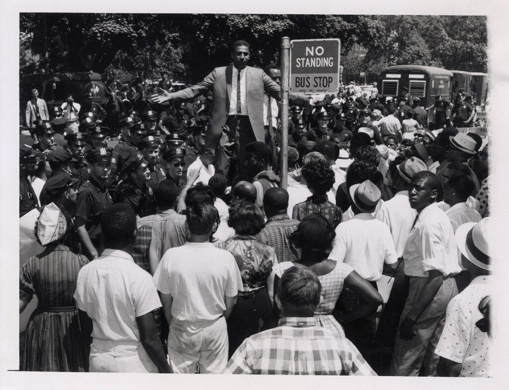 CIVIL UNREST IN BROOKLYN, NEW YORK (1963) Press photo