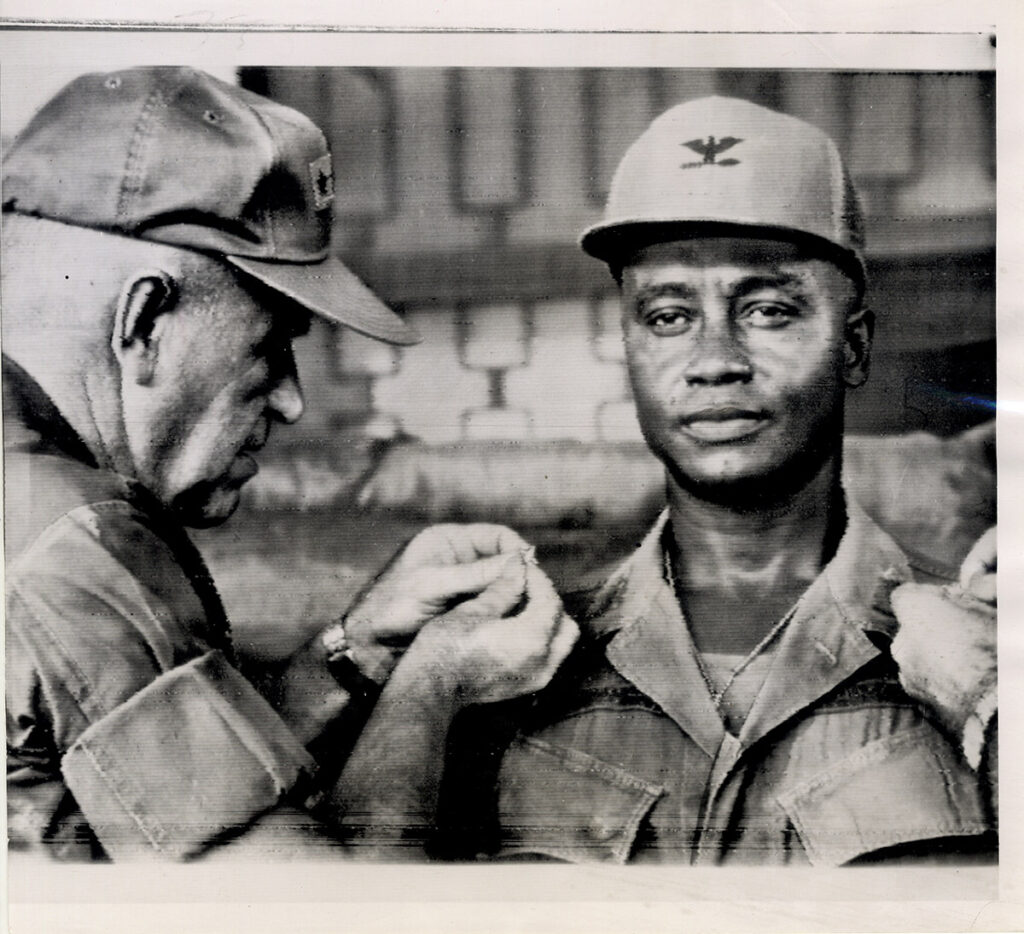 FREDERIC DAVISON, THE FIRST BLACK U.S. MAJOR GENERAL (1968, 1973) Set of 2 photos