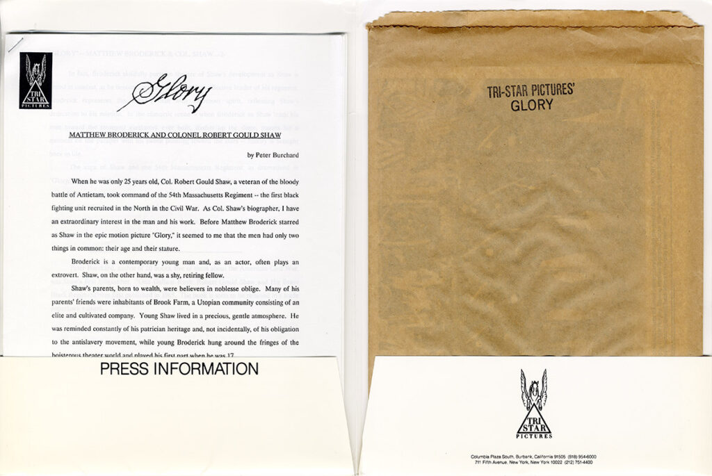 (African American film) GLORY (1989) Promotional archive - Image 3