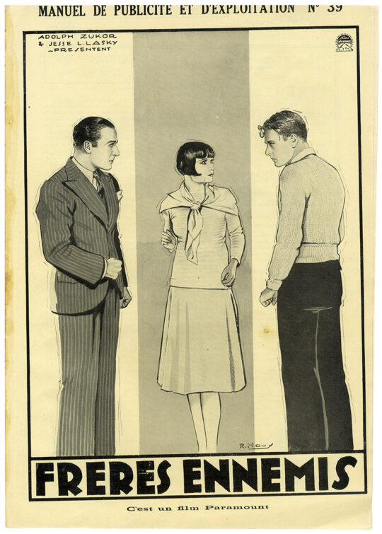 LOUISE BROOKS | FRÈRES ENNEMIS [ROLLED STOCKINGS] (1926) French pressbook