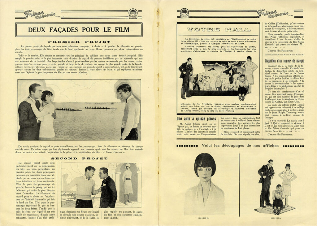 LOUISE BROOKS | FRÈRES ENNEMIS [ROLLED STOCKINGS] (1926) French pressbook - Image 2