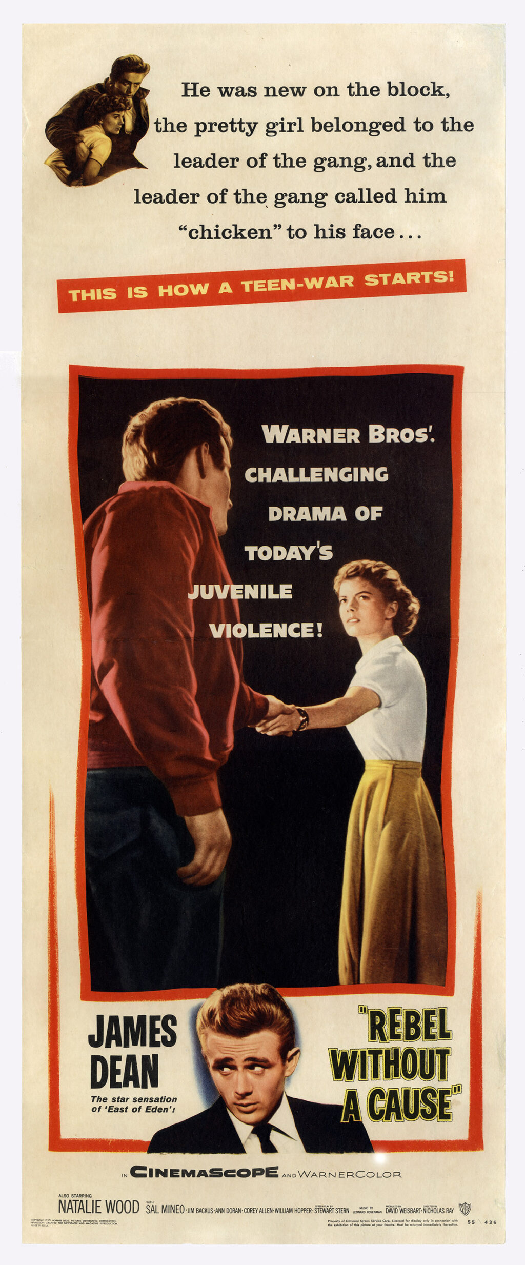 REBEL WITHOUT A CAUSE (1955) Insert poster