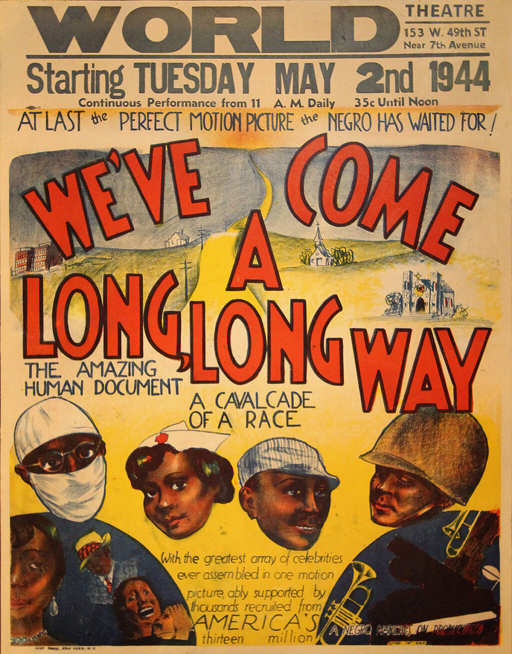 (African American film) WE'VE COME A LONG LONG WAY [1944] Jumbo window card poster